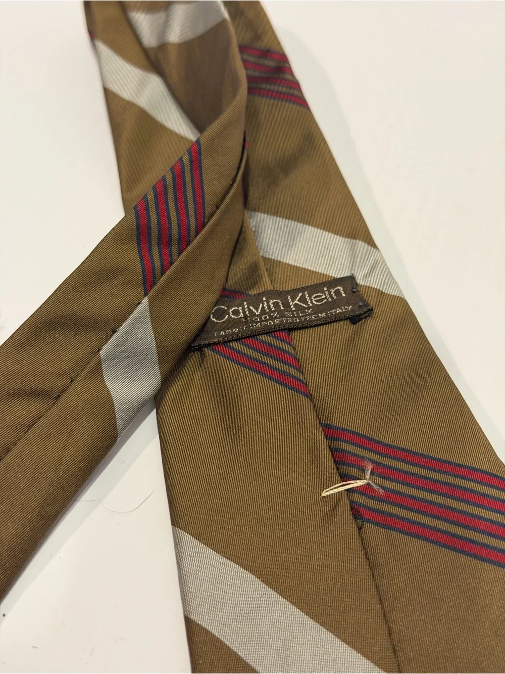 Vintage Pierre Cardin Tie - Brown Striped Pattern - 3 1/2